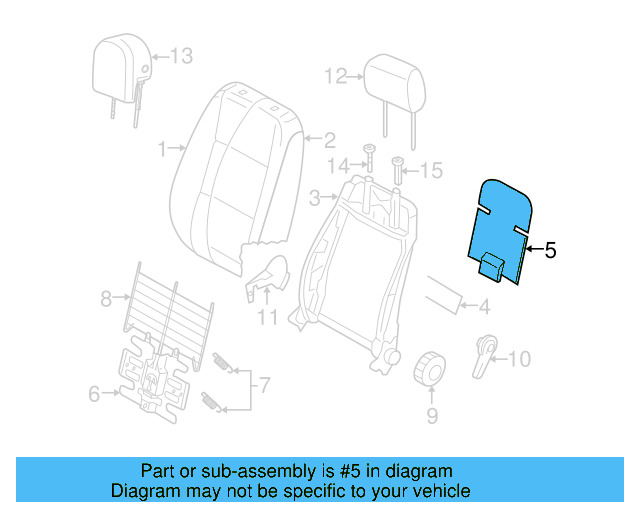 Seat Back Panel 1K0-881-989-C - View 10