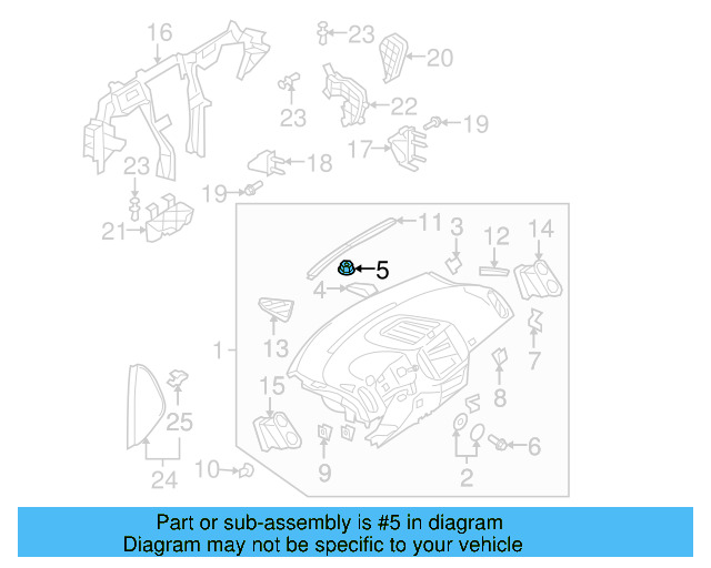 Roof Rail Lock Nut N-107-370-01