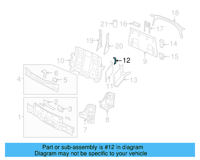 Upper Support Retainer Bracket 1Q0-813-494-A - View 3