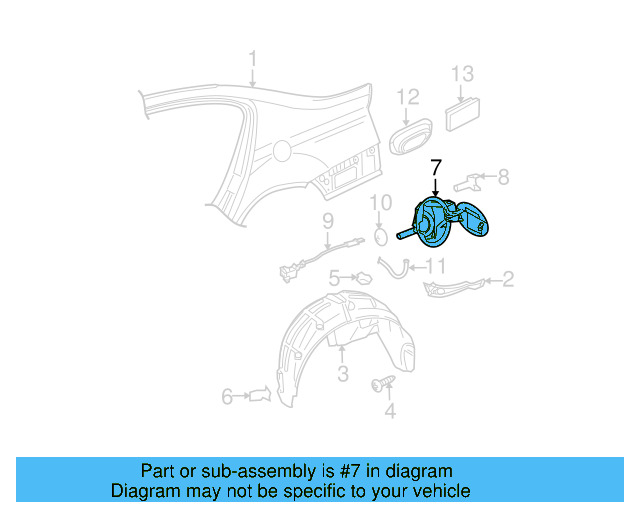 Fuel Door (Unpainted) 3c5809857egru - View 5