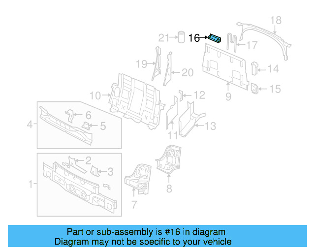 Filler Plate 1Q0-813-537 - View 3