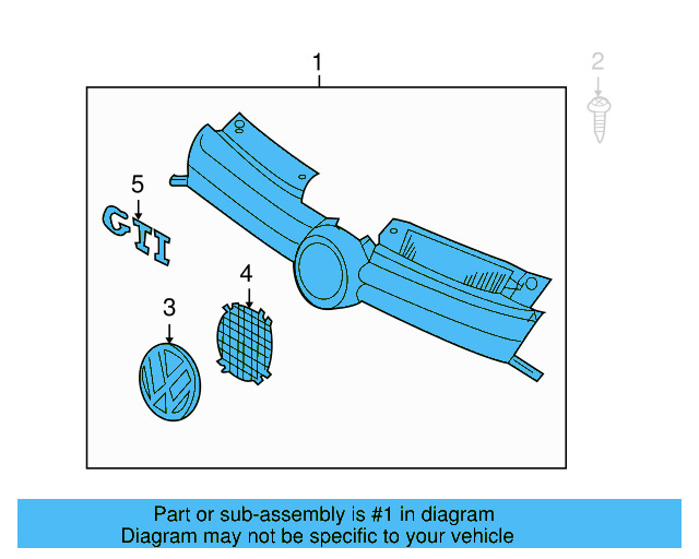 Grille Assembly 5K0-853-651-AK-ATK - View 16