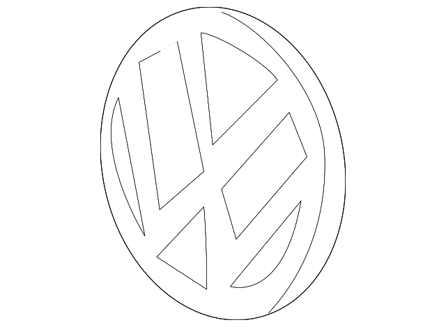 Grille Emblem 5K0-853-601-F-ULM - View 11