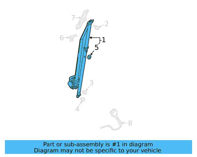 Seat Belt Assembly 2GJ-857-706-D-RAA - View 3