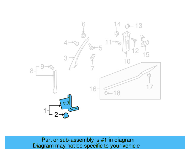 Cowl Trim 1K1-863-484-B-82V - View 3