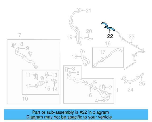 Lower Hose 1K0-122-051-GN - View 22