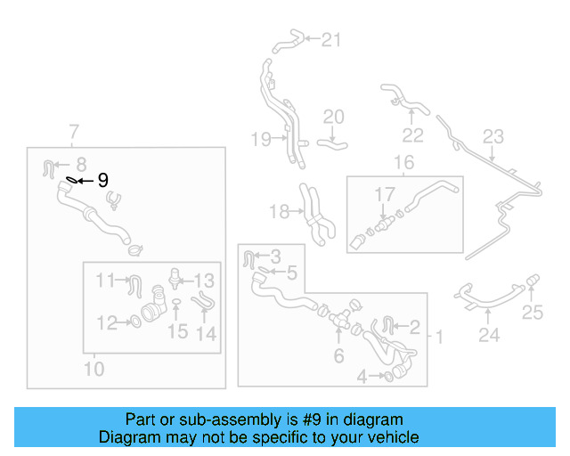 Radiator Coolant Hose Seal 4E0-121-666 - View 64