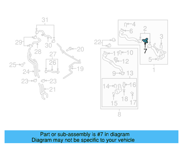 Water Hose Assembly Upper Seal N-907-653-01 - View 242