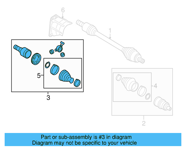 Cv Joint Kit 3C0-498-103-K - View 3