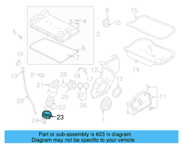 Engine Oil Filter Housing Cover 071-115-433 - View 14