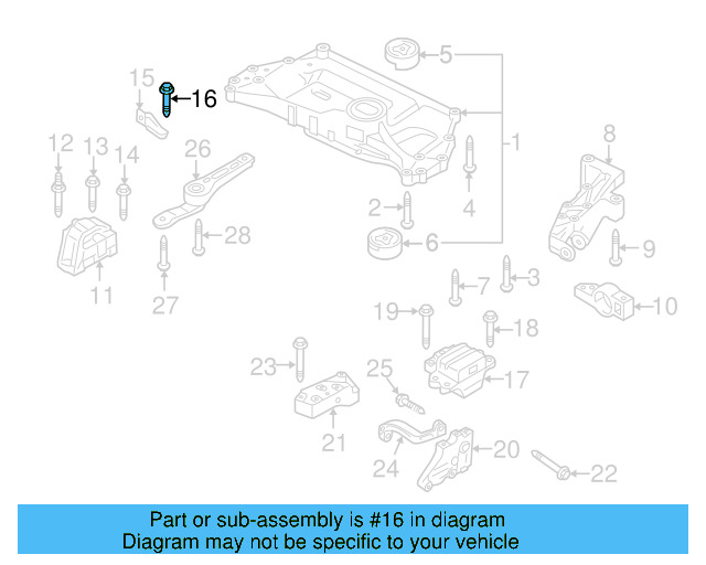 Engine Cradle Mount Bolt N-105-580-02 - View 89