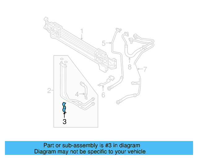Pipe Assembly Front Bracket 3C0-317-827-D - View 3