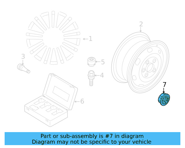 Alloy Wheel Center Cap 5C0-601-171-XRW - View 8