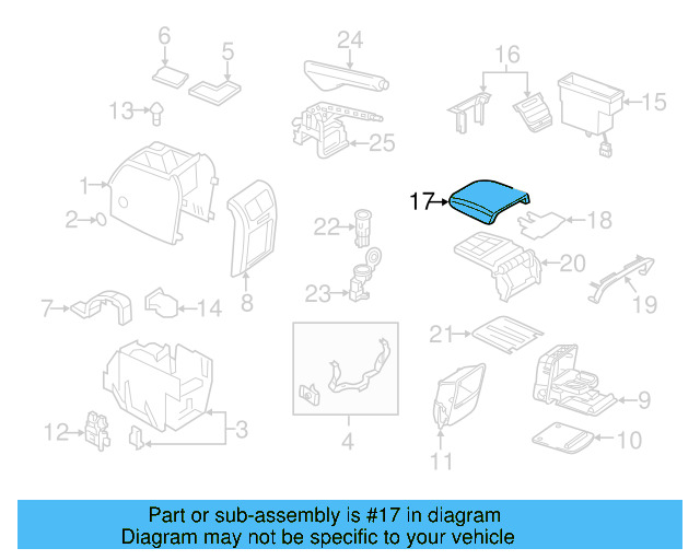 Armrest Pad 1K0-864-207-F-OJD - View 3