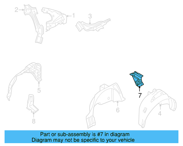 Wheelhouse Bracket 3B5-809-301-A - View 14