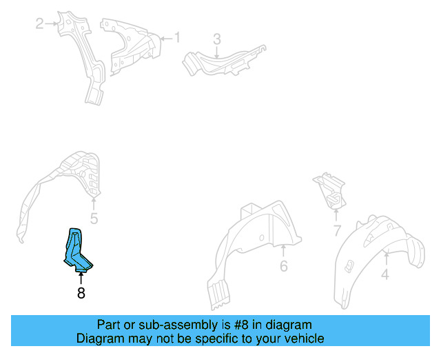 Wheelhouse Brace 3B0-804-479-D - View 5