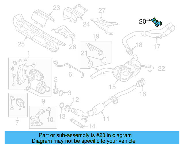Exhaust System Hanger Bracket 1K0-253-144-BE - View 7