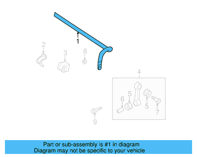 Stabilizer Bar 1J0-411-305-B - View 4