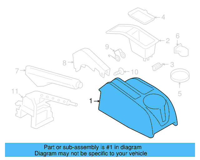 Rear Console 1Q0-863-323-H-82V - View 6