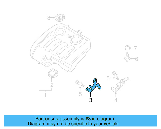 Cover Retainer Plate 7M0-103-945-B - View 10