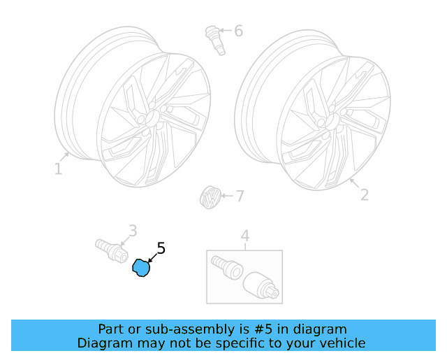 Wheel Bolt Cover 3C0-601-173-9B9 - View 9