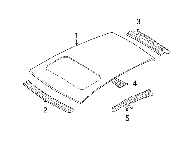 Roof Rail 1K3-810-411 - View 3