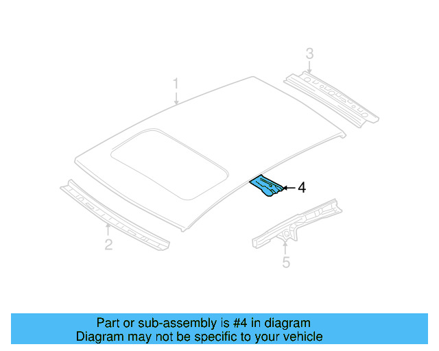 Roof Bow 1K6-817-119 - View 2