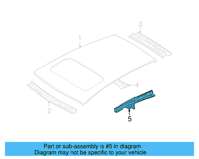 Roof Rail 1K3-810-411 - View 4