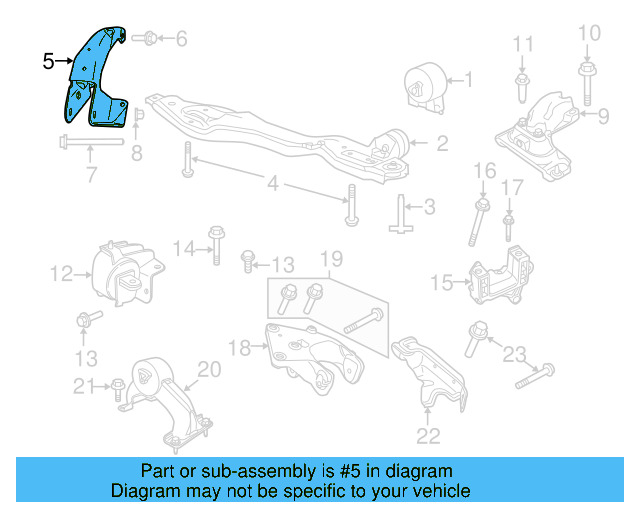 Front Mount Bracket 7B0-199-262-F - View 2
