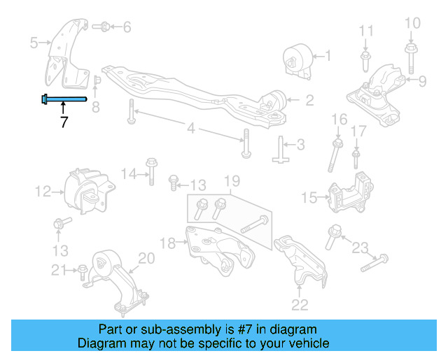 Front Mount Bracket Mount Bolt WHT-004-367