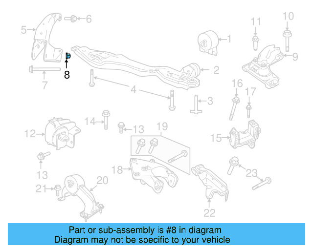 Front Mount Bracket Nut WHT-004-403 - View 3