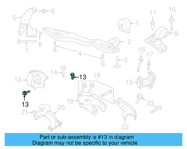 Trans Support Mount Bolt WHT-004-366 - View 5