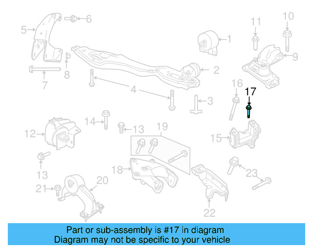 Trans Mount Bracket Mount Bolt WHT-004-369