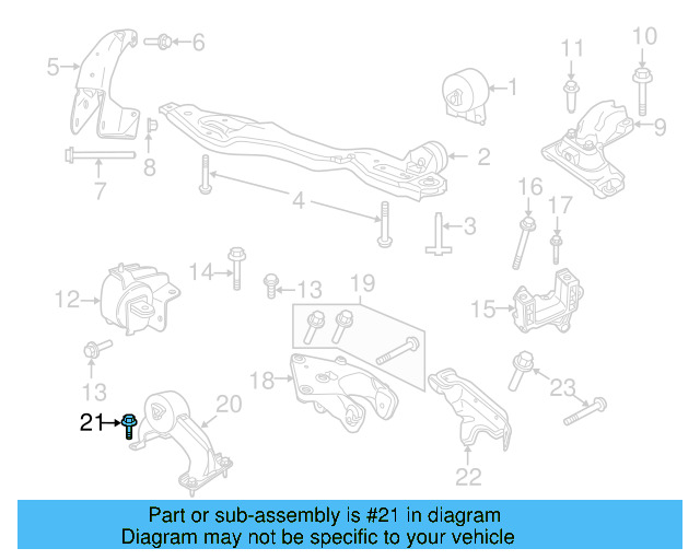 Engine Bracket Bolt WHT-004-386 - View 13