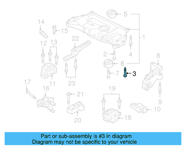 Engine Cradle Mount Bolt N-105-580-02 - View 91