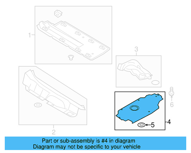 Rear Shield 5K0-825-712-C - View 4
