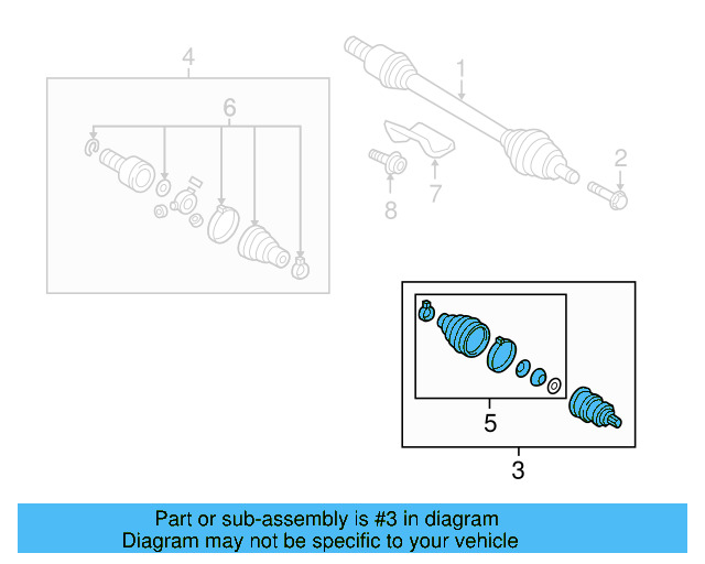 Inner Joint Assembly 1K0-498-103 - View 16