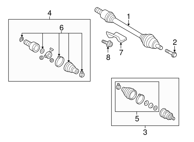 Inner Joint Assembly 1K0-498-103 - View 9