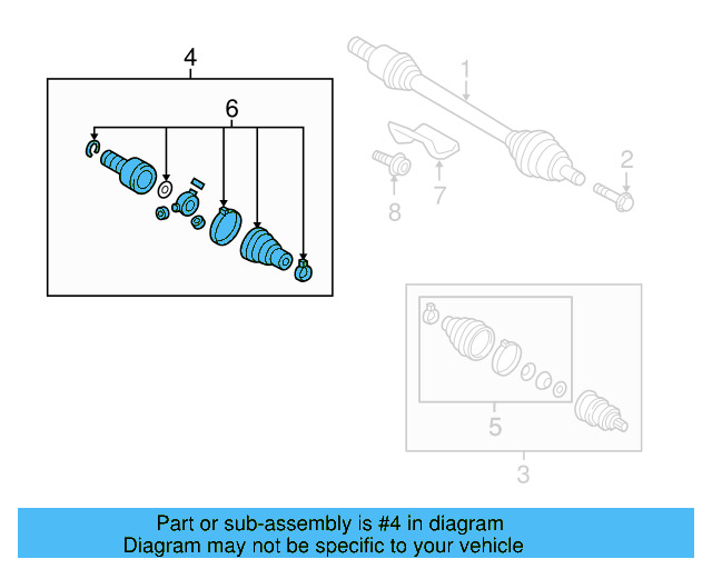 Inner Joint Assembly 1K0-498-103 - View 13