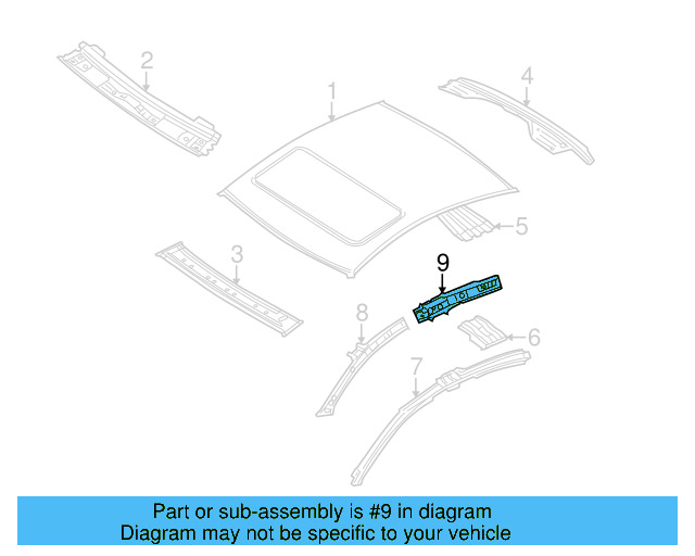 Rail Reinforced 3C8-810-348-B - View 6