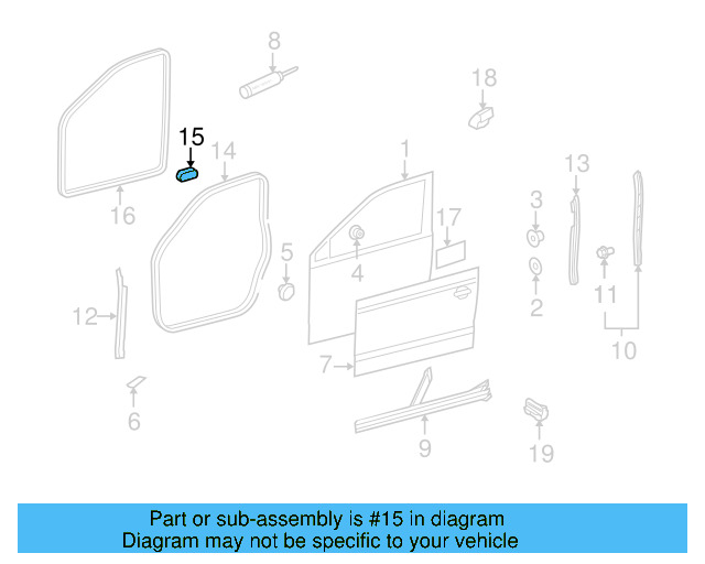 Door Weather 1K0-837-299 - View 23