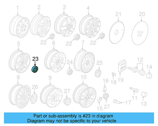 Center Cap 1K0-601-149-J-8Z8 - View 15