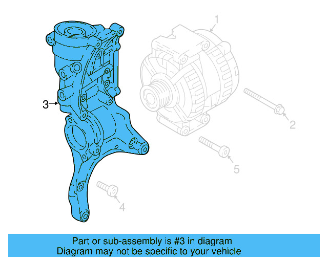 Alternator Bracket 06Q-903-143-A - View 3