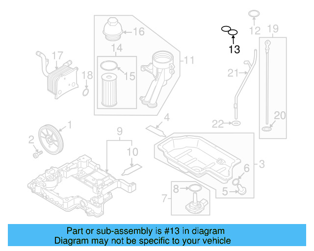 Engine Oil Filter Adapter Gasket 077-198-405 - View 3