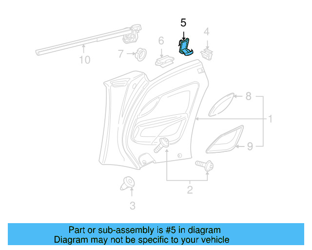 Quarter Trim Clamp 1Q0-867-059 - View 7