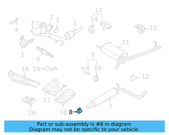 Muffler & Pipe Clamp 1K0-253-141-R - View 30