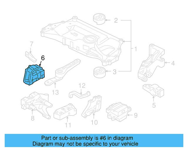 Motor Mount 1K0-199-262-BA - View 3
