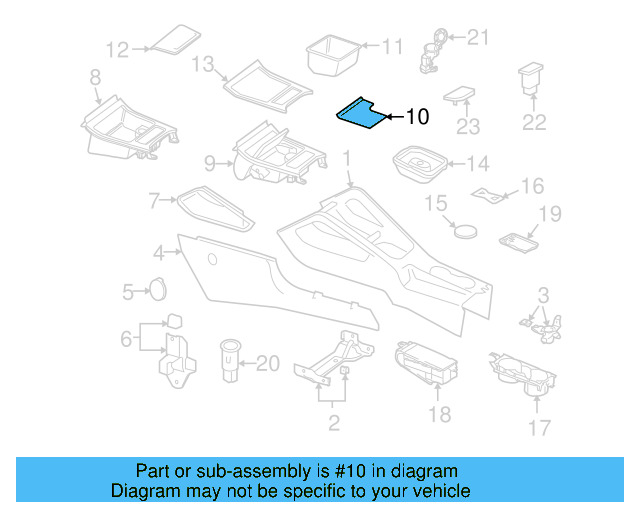 Console Mat 1K0-863-330-A-9B9 - View 35