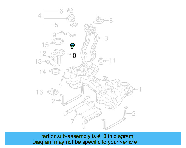 Fuel Tank Spacer 1J0-201-048-C - View 24