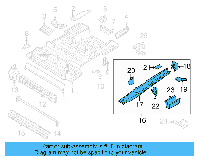 Frame Side Member 1K0-803-505 - View 27